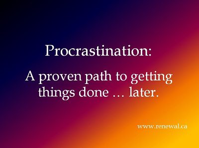 Procrastination procrastination